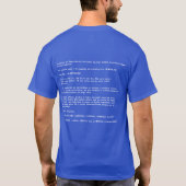Blauw scherm van de dood - Achterontwerp T-shirt (Achterkant)