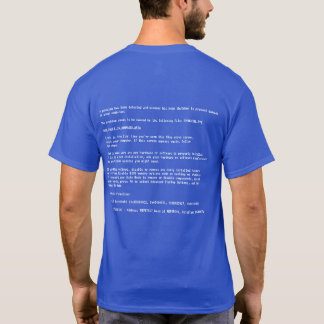 Blauw scherm van de dood - Achterontwerp T-shirt