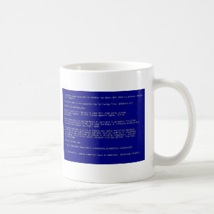 Blauw scherm van de dood koffiemok