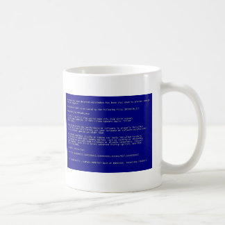 Blauw scherm van de dood koffiemok