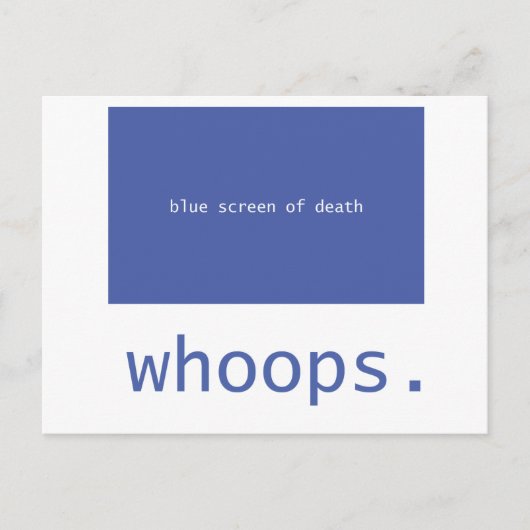 Blauw scherm van de dood - oeps! briefkaart (Voorkant)