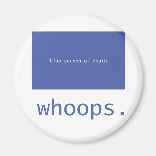 Blauw scherm van de dood - oeps! magneet (Voorkant)