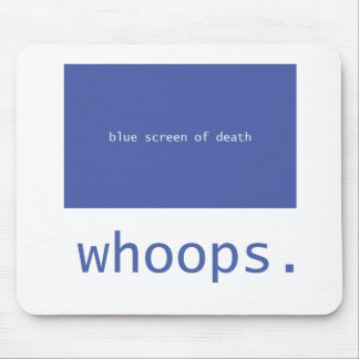 Blauw scherm van de dood - oeps! muismat