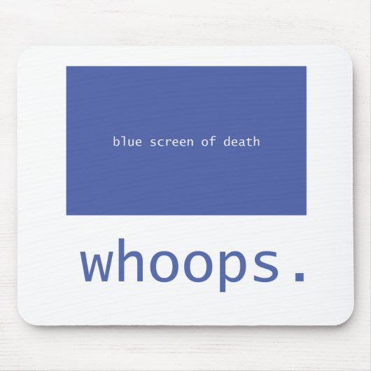 Blauw scherm van de dood - oeps! muismat (Voorkant)