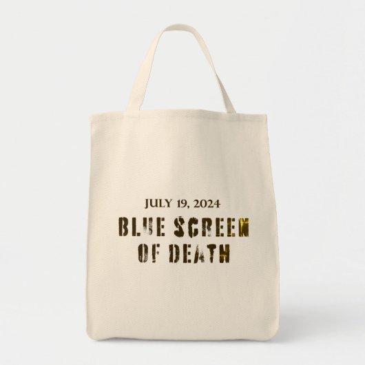 Blauw scherm van de dood_red12500-19 juli 2024 tote bag (Voorkant)