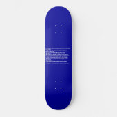 Blauw scherm van de dood skateboard (Voorkant)