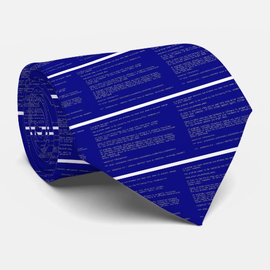 Blauw scherm van de dood stropdas (Opgerold)