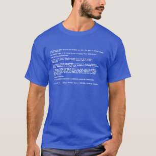 Blauw scherm van de dood t-shirt