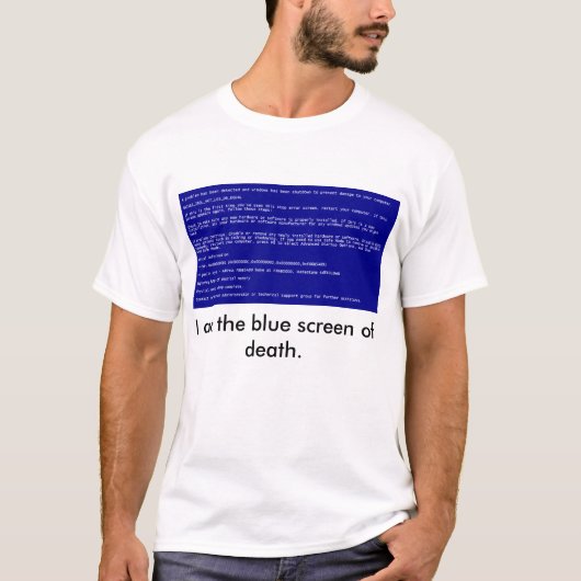 Blauw scherm van de dood t-shirt (Voorkant)