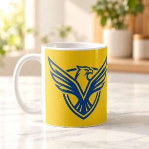 Blauw Schild Embleem Adelaar Dik Geel Mok