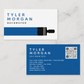 Blauw schilderdeverf visitekaartje (Voorkant / Achterkant)