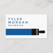 Blauw schilderdeverf visitekaartje (Voorkant)