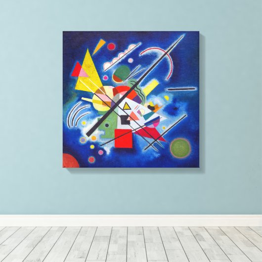 Blauw schilderen | Wassily Kandinsky | Canvas Afdruk (Insitu (Houten vloer))