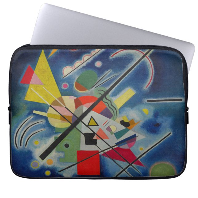 Blauw schilderij van de Abstracte kunst van Kandin Laptop Sleeve (Voorkant)