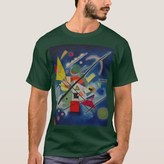 Blauw schilderij van het Deep Forest Kandinsky T-shirt (Voorkant)