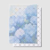 Blauw Schilderij van Hortensia's Bruiloft Vellum Uitnodigingen (Offset (Uitnodiging))