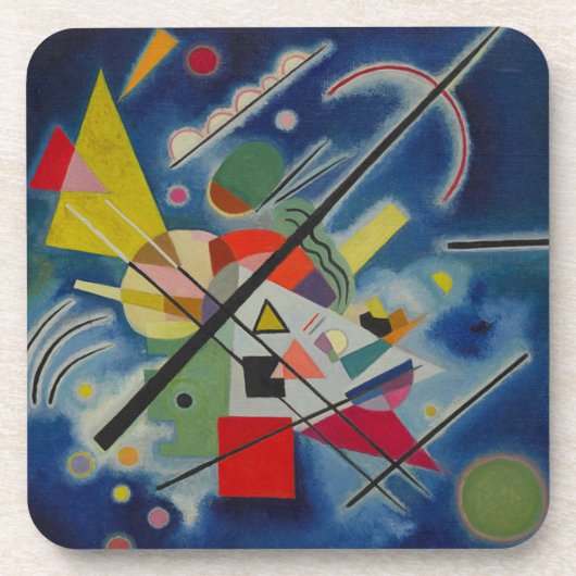 Blauw schilderij van Kandinsky Bier Onderzetter (Voorkant)