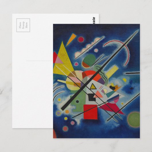 Blauw schilderij van Kandinsky Briefkaart (Voorkant / Achterkant)