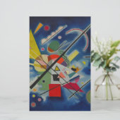 Blauw schilderij van Kandinsky Briefpapier (Staand voorkant)