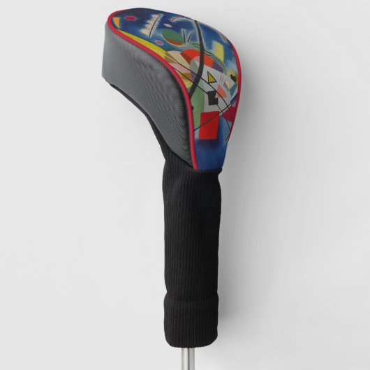 Blauw schilderij van Kandinsky Golfheadcover (Schuin)