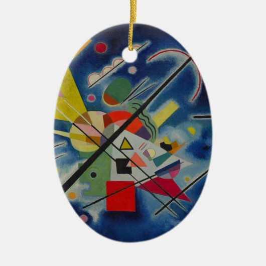 Blauw schilderij van Kandinsky Keramisch Ornament (Voorkant)