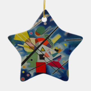 Blauw schilderij van Kandinsky Keramisch Ornament