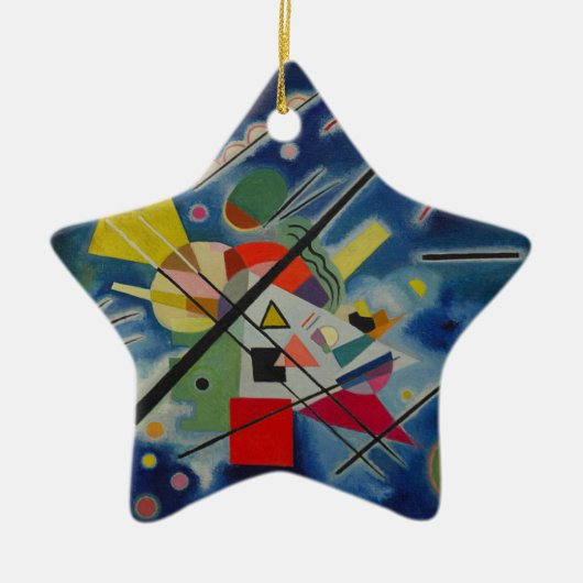 Blauw schilderij van Kandinsky Keramisch Ornament (Voorkant)