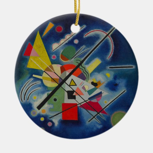 Blauw schilderij van Kandinsky Keramisch Ornament (Voorkant)