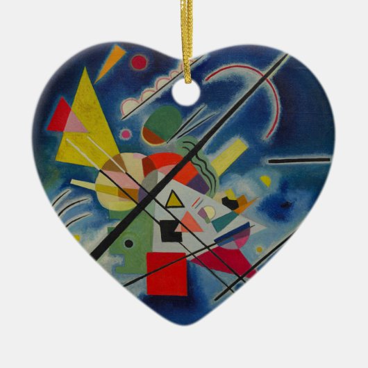 Blauw schilderij van Kandinsky Keramisch Ornament (Voorkant)