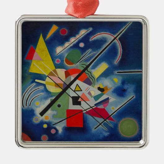 Blauw schilderij van Kandinsky Metalen Ornament (Voorkant)