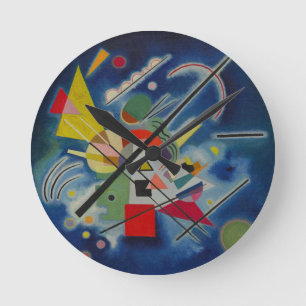 Blauw schilderij van Kandinsky Ronde Klok