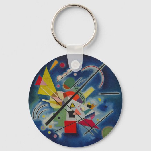 Blauw schilderij van Kandinsky Sleutelhanger (Voorkant)