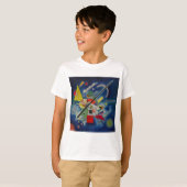 Blauw schilderij van Kandinsky T-shirt (Voorkant volledig)