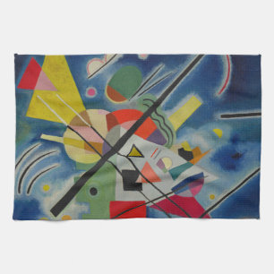 Blauw schilderij van Kandinsky Theedoek