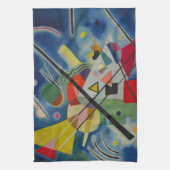 Blauw schilderij van Kandinsky Theedoek (Verticaal)
