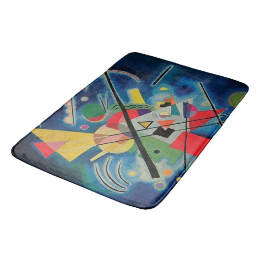 Blauw schilderij van Wassily Kandinsky Badmat (Gekanteld)