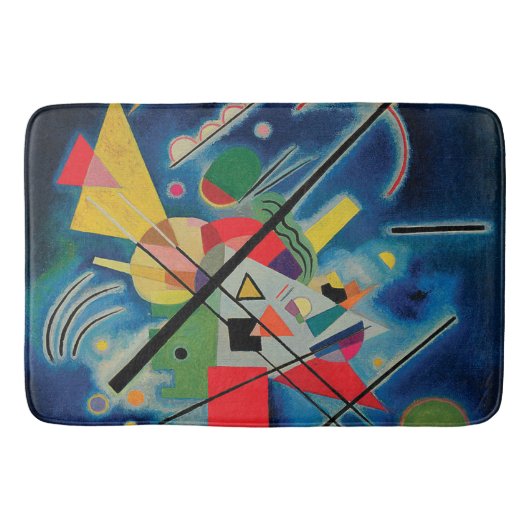 Blauw schilderij van Wassily Kandinsky Badmat (Voorkant)