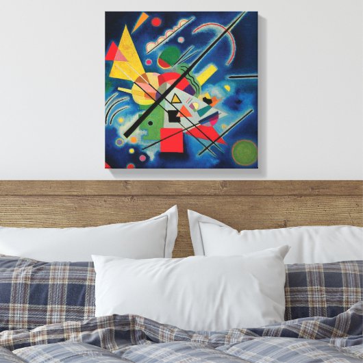 Blauw schilderij van Wassily Kandinsky Canvas Afdruk (Insitu (Slaapkamer))