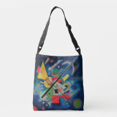 Blauw schilderij van Wassily Kandinsky Crossbody Tas (Achterkant)