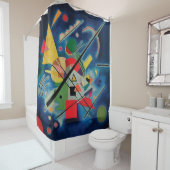 Blauw schilderij van Wassily Kandinsky Douchegordijn (In situ)