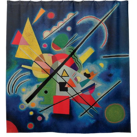 Blauw schilderij van Wassily Kandinsky Douchegordijn (Voorkant)