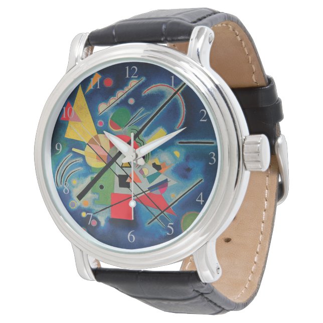 Blauw schilderij van Wassily Kandinsky Horloge (Gekanteld)