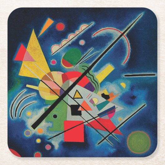 Blauw schilderij van Wassily Kandinsky Kartonnen Onderzetters (Voorkant)