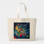 Blauw schilderij van Wassily Kandinsky Large Canva Grote Tote Bag (Achterkant)