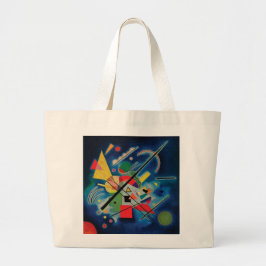 Blauw schilderij van Wassily Kandinsky Large Canva Grote Tote Bag