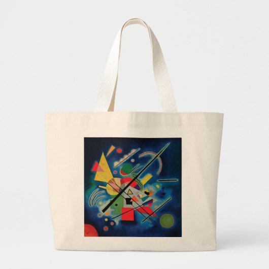 Blauw schilderij van Wassily Kandinsky Large Canva Grote Tote Bag (Voorkant)