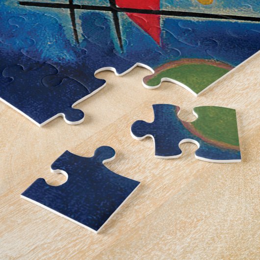 Blauw schilderij van Wassily Kandinsky Legpuzzel (Zijkant)