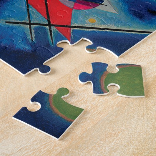 Blauw schilderij van Wassily Kandinsky Legpuzzel (Zijkant)