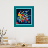 Blauw schilderij van Wassily Kandinsky Poster (Keuken)