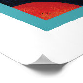 Blauw schilderij van Wassily Kandinsky Poster (Hoek)